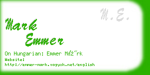mark emmer business card